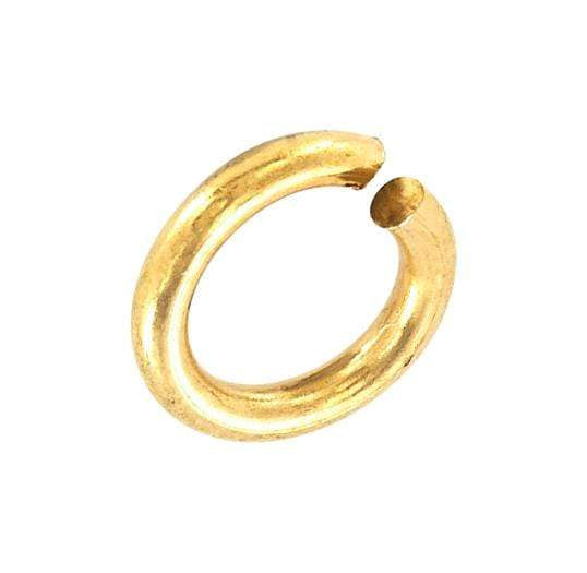 Ohio Travel Bag Strapping 3/16" Gold, Split Round Jump Ring, Steel, #P-1559 P-1559