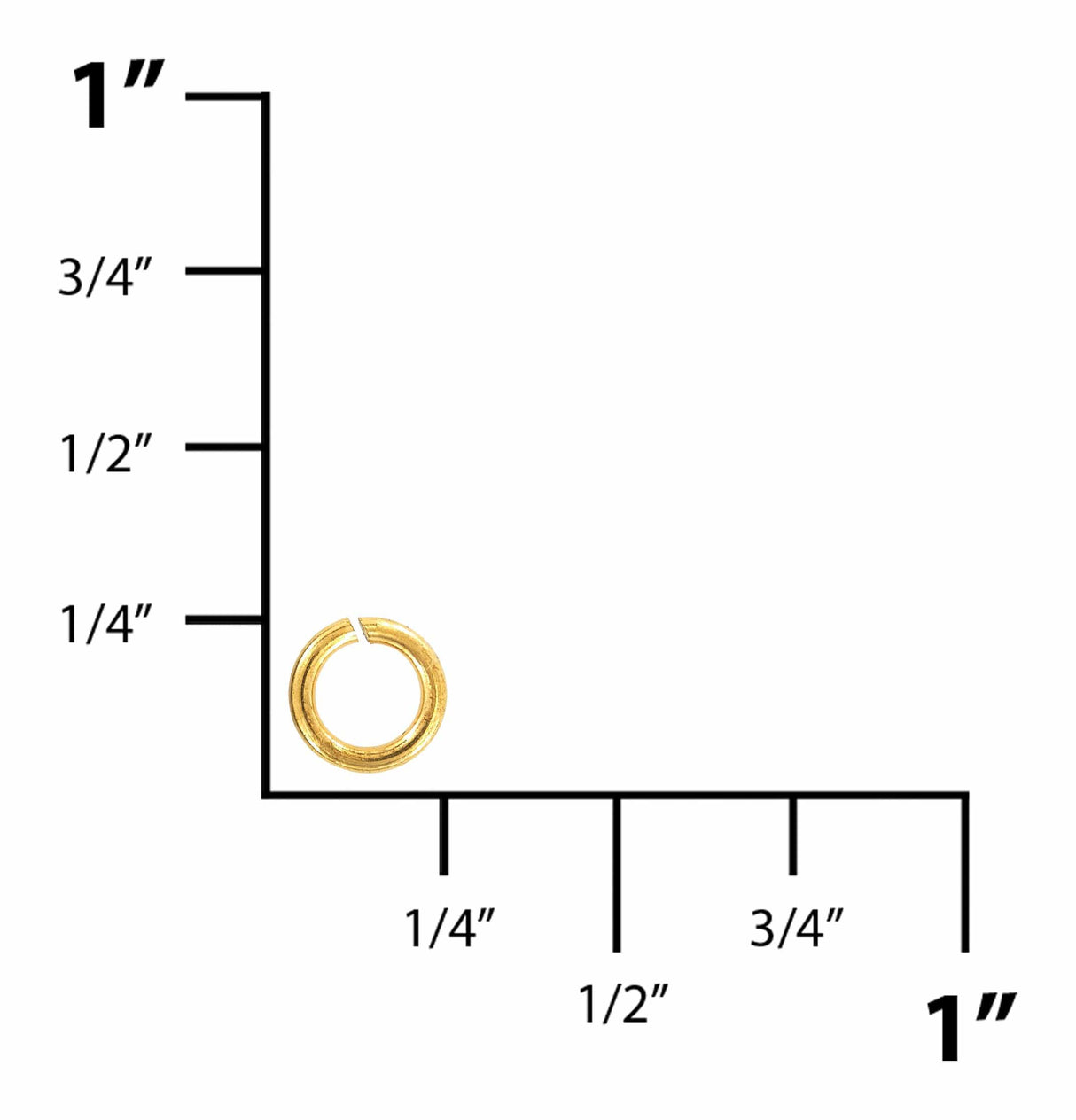 Ohio Travel Bag Strapping 3/16" Gold, Split Round Jump Ring, Steel, #P-1559 P-1559