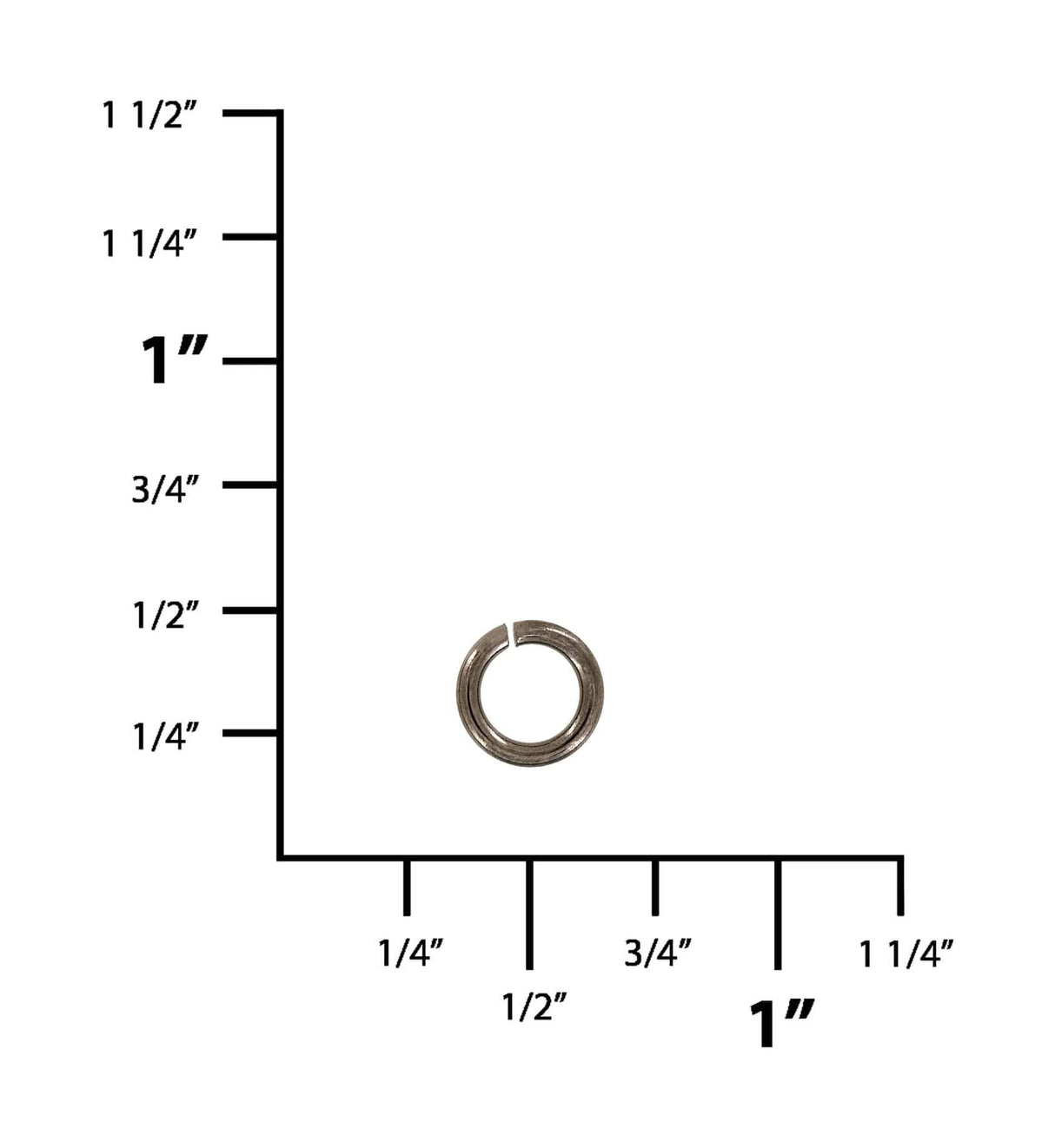 Ohio Travel Bag Strapping 3/16" Gunmetal, Split Round Jump Ring, #P-3242-GUNM P-3242-GUNM