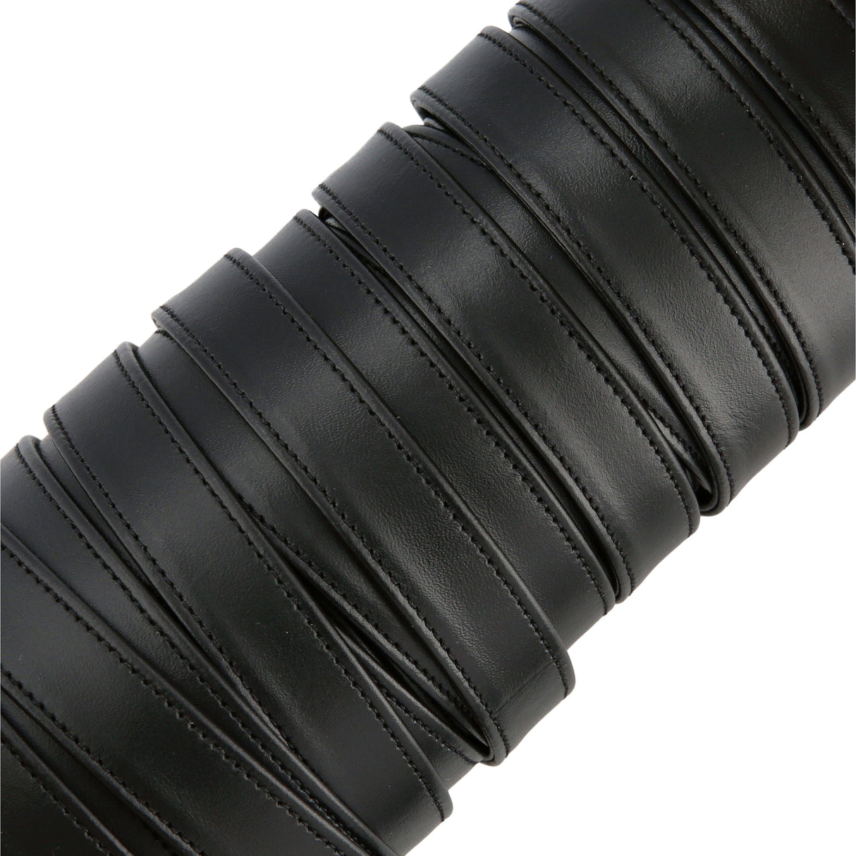 Ohio Travel Bag Strapping 3/4" Black, Flat Leather Strapping, Leather, #CALF-3-4-BLK CALF-3-4-BLK