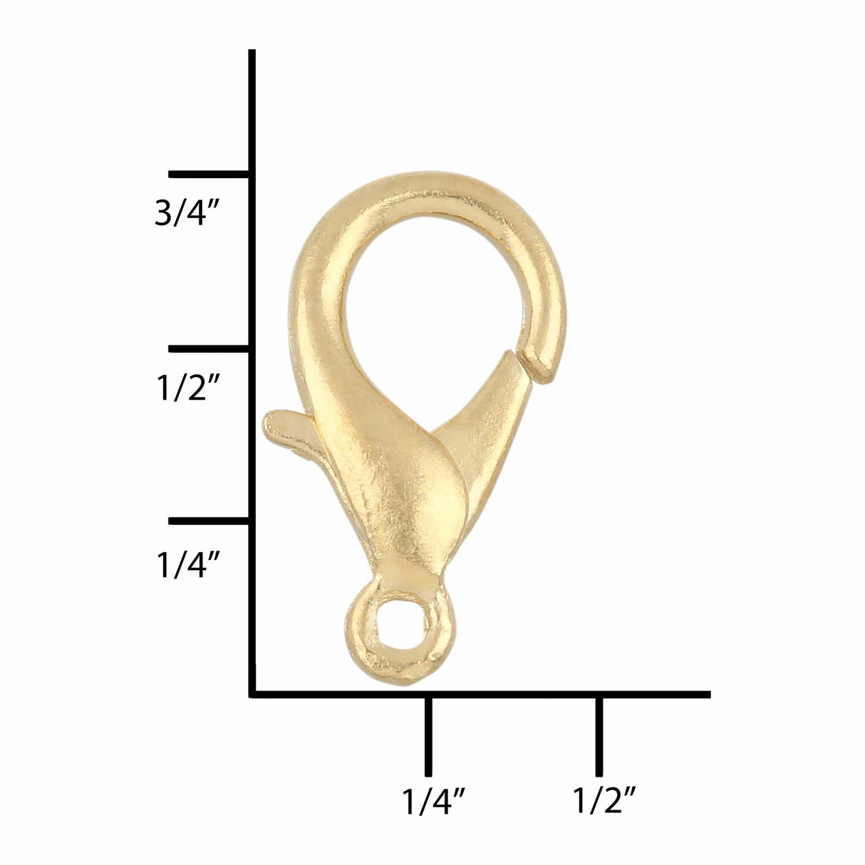 Ohio Travel Bag Strapping 3/4" Gold, Lobster Claw, Steel, #P-2855-GOLD P-2855-GOLD