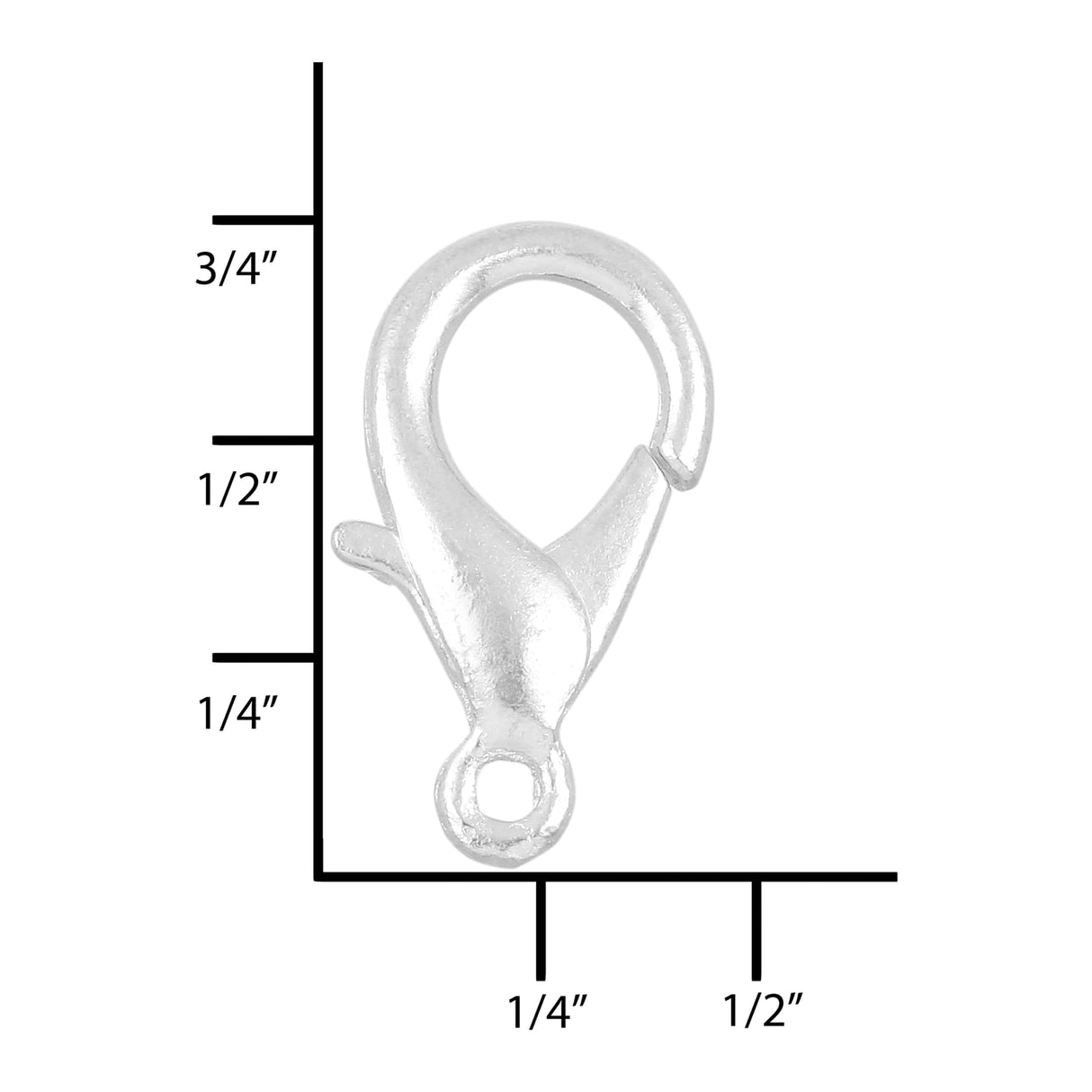 Ohio Travel Bag Strapping 3/4" Nickel, Lobster Claw, Steel, #P-2855-NIC P-2855-NIC