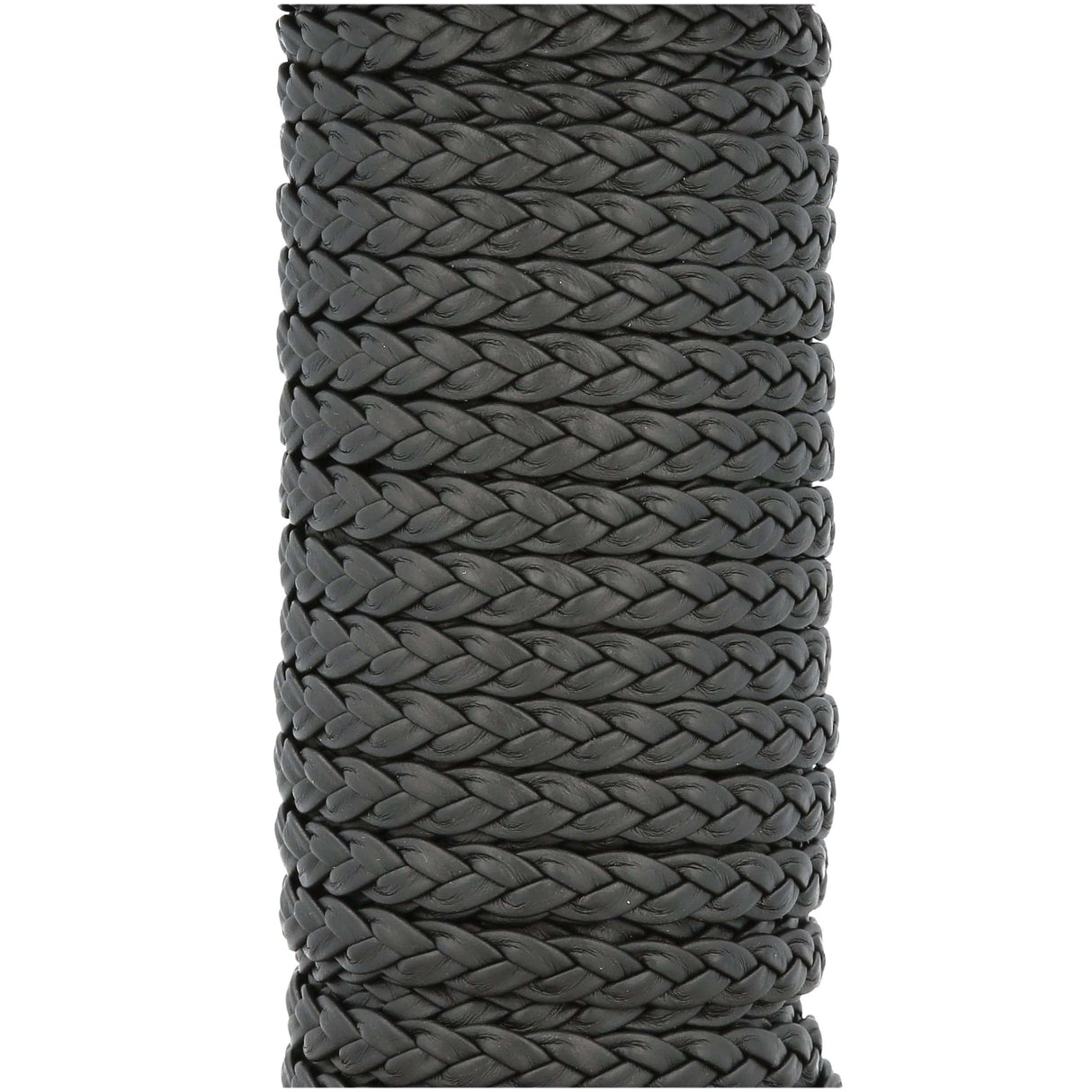 Ohio Travel Bag Strapping 3/8" Black, Braided Leather Strapping 3-Strand, Leather, #CALF-BR-BLK CALF-BR-BLK