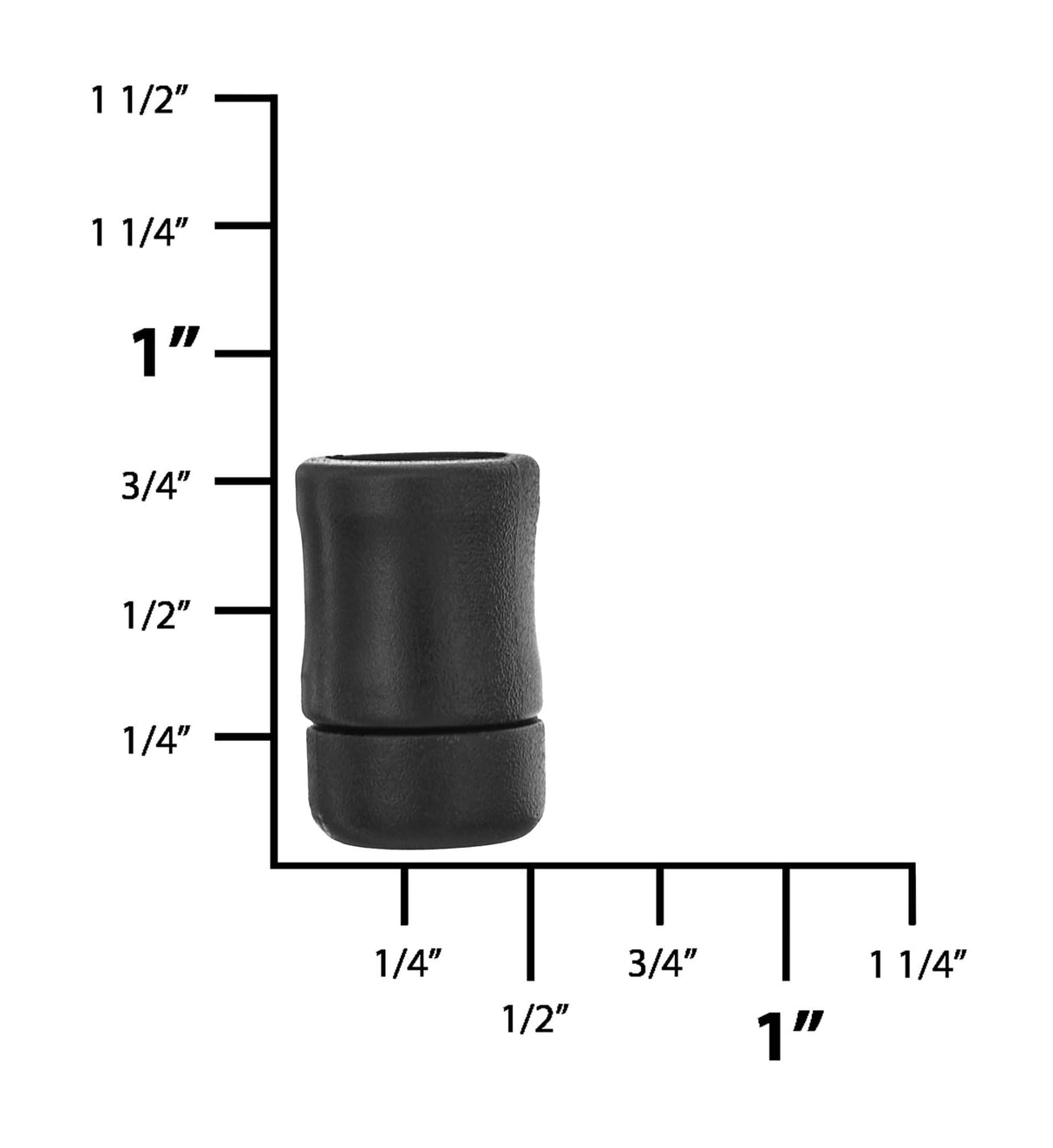 Ohio Travel Bag Strapping 3/8" Black, Purse Strap End Cap, Plastic, #C-1751 C-1751