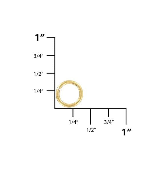 Ohio Travel Bag Strapping 5/16" Brass Plated, Split Round Jump Ring, Steel, #A-419-BP A-419-BP