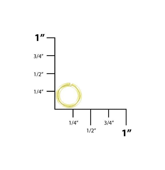 Ohio Travel Bag Strapping 5/16" Brass, Split Round Jump Ring, Solid Brass, #A-1-SB A-1-SB