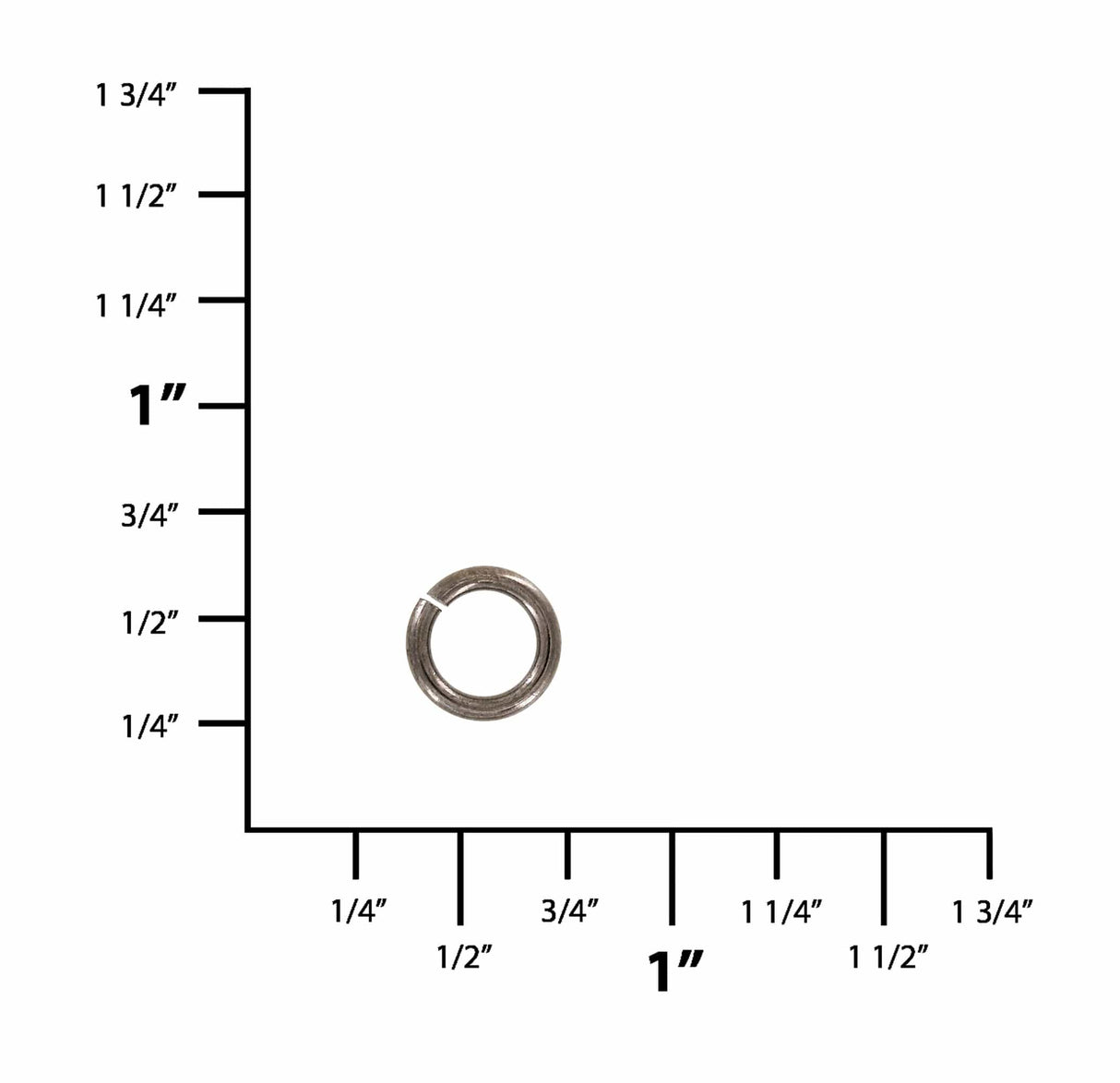 Ohio Travel Bag Strapping 5/16" Gunmetal, Split Round Jump Ring, Solid Brass, #P-3243-GUNM P-3243-GUNM