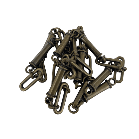 Ohio Travel Bag Strapping 6/16" Antique Brass, Chain Handle, Zinc Alloy, #P-3035-ANTB P-3035-ANTB