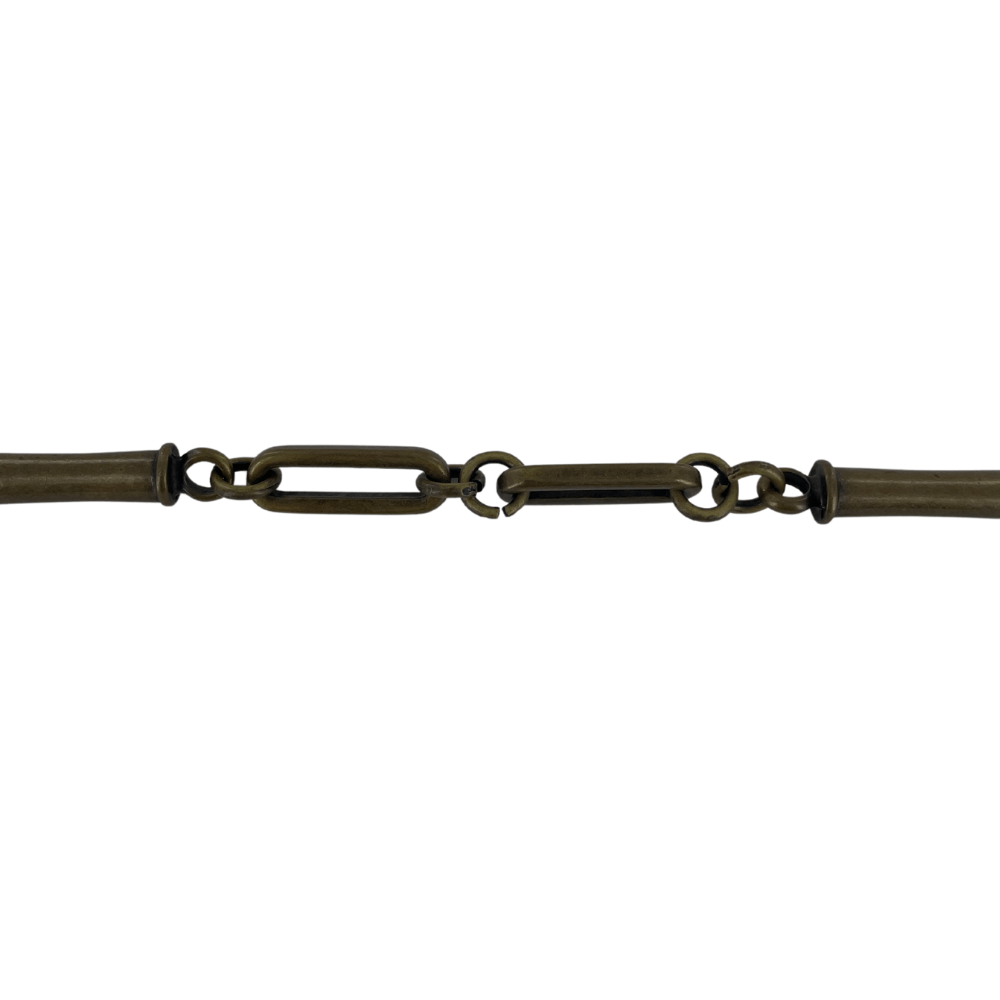 Ohio Travel Bag Strapping 6/16" Antique Brass, Chain Handle, Zinc Alloy, #P-3035-ANTB P-3035-ANTB