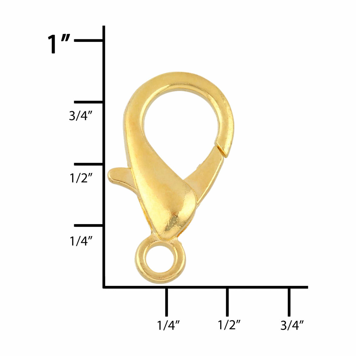 Ohio Travel Bag Strapping 7/8" Gold, Lobster Claw, Steel, #P-2854-GOLD P-2854-GOLD