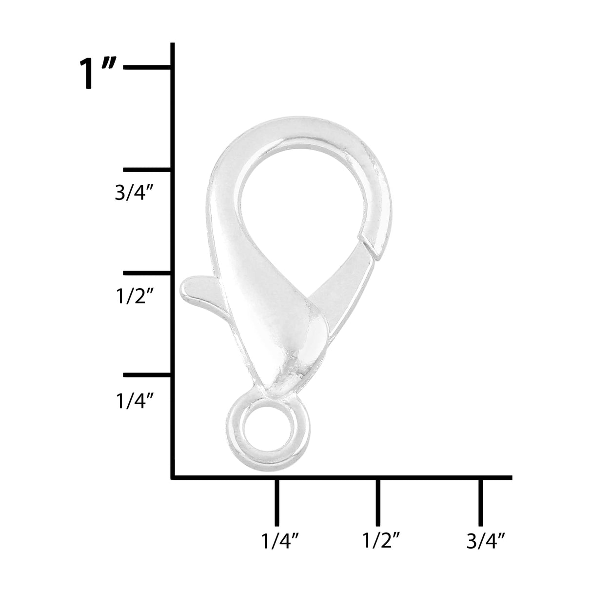 Ohio Travel Bag Strapping 7/8" Nickel, Lobster Claw, Steel, #P-2854-NIC P-2854-NIC