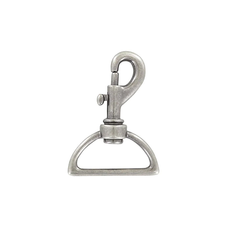 1 1/2" Antique Silver, Bolt Swivel Snap Hook, Zinc Alloy