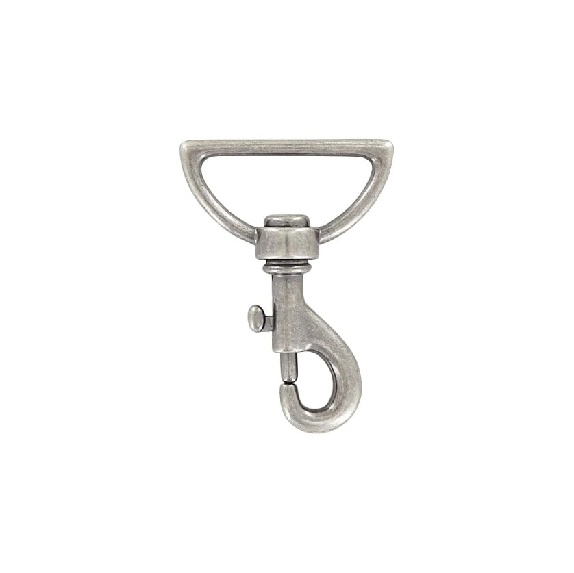 1 1/2" Antique Silver, Bolt Swivel Snap Hook, Zinc Alloy