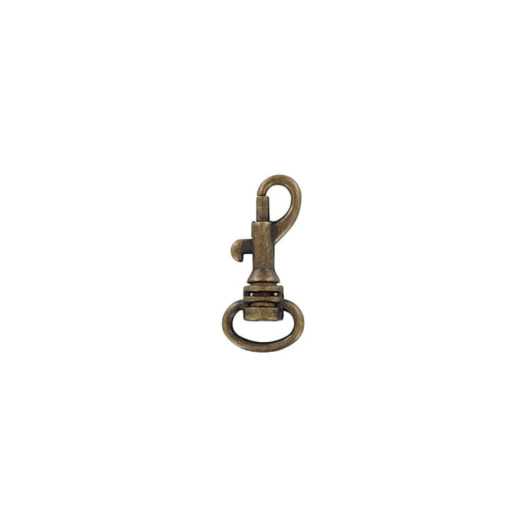 1/2" Antique Brass, Bolt Swivel Snap Hook, Zinc Alloy-PK4