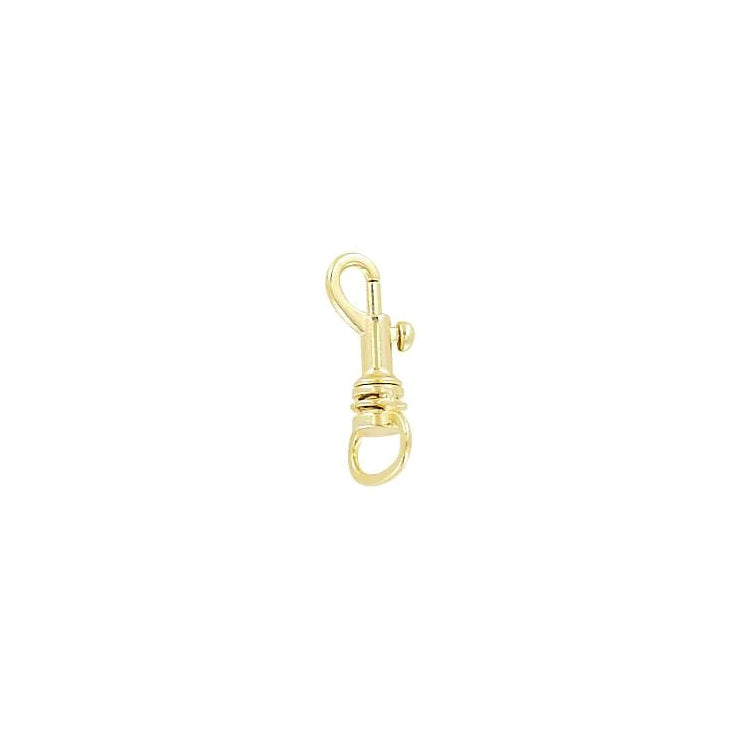 1/2" Gold, Bolt Swivel Snap Hook, Zinc Alloy-PK4