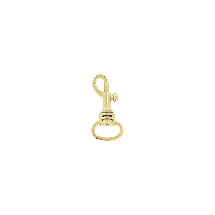 1/2" Gold, Bolt Swivel Snap Hook, Zinc Alloy-PK4