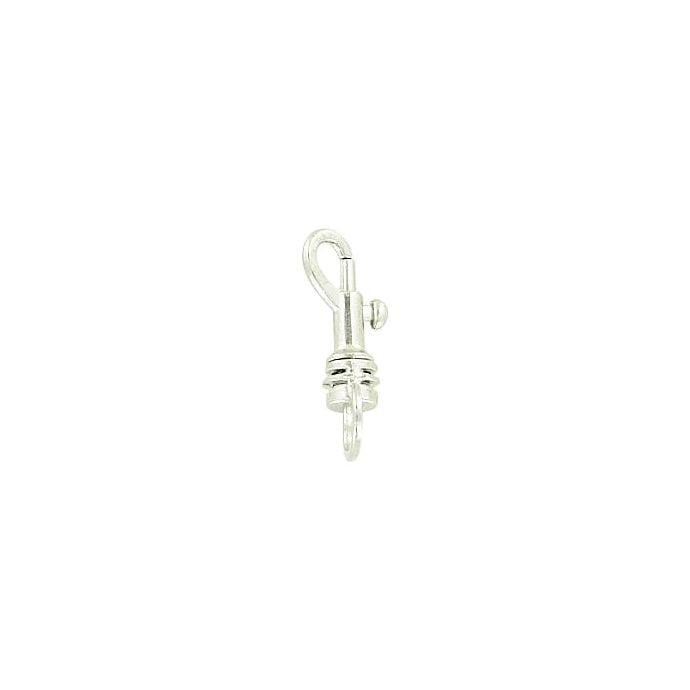 1/2" Shiny Nickel, Bolt Swivel Snap Hook, Zinc Alloy-PK4