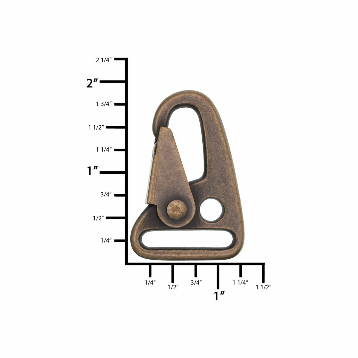 Ohio Travel Bag Swivel Snaps 1" Antique Brass, Lever Snap Hook, Zinc, #P-2208-ANTB P-2208-ANTB
