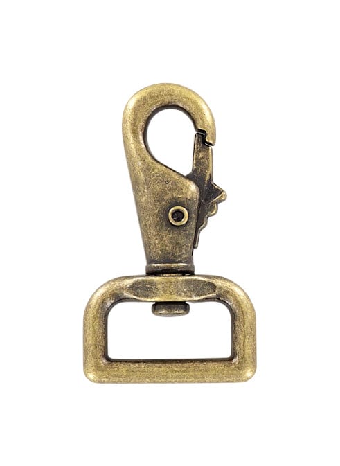 Ohio Travel Bag Swivel Snaps 1" Antique Brass, Lever Swivel Snap Hook, Zinc Alloy - PK4, #P-2070-ANTB P-2070-ANTB
