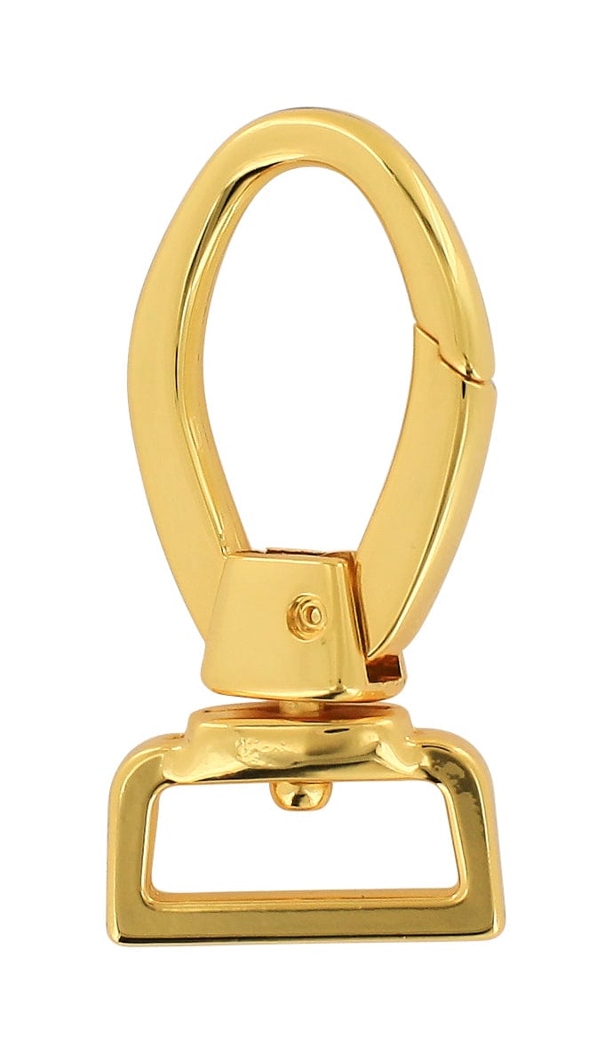 Ohio Travel Bag Swivel Snaps 1" Shiny Gold, Swivel Snap Hook, Zinc Alloy, #P-2804-GOLD P-2804-GOLD