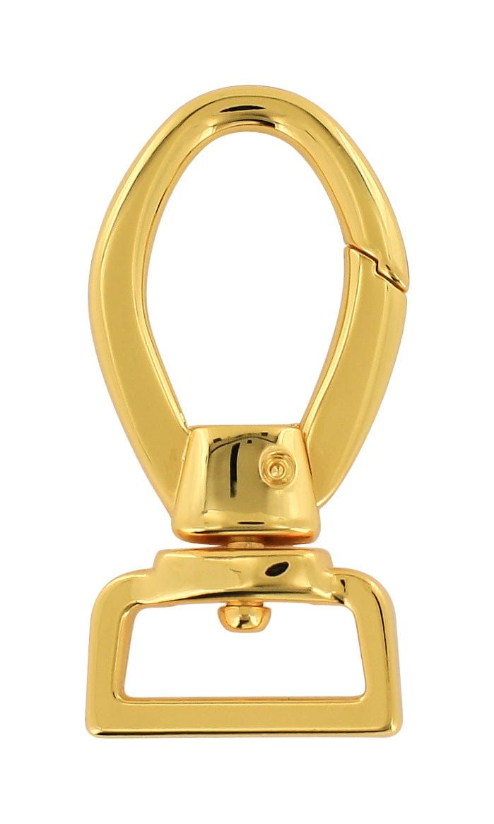 Ohio Travel Bag Swivel Snaps 1" Shiny Gold, Swivel Snap Hook, Zinc Alloy, #P-2804-GOLD P-2804-GOLD