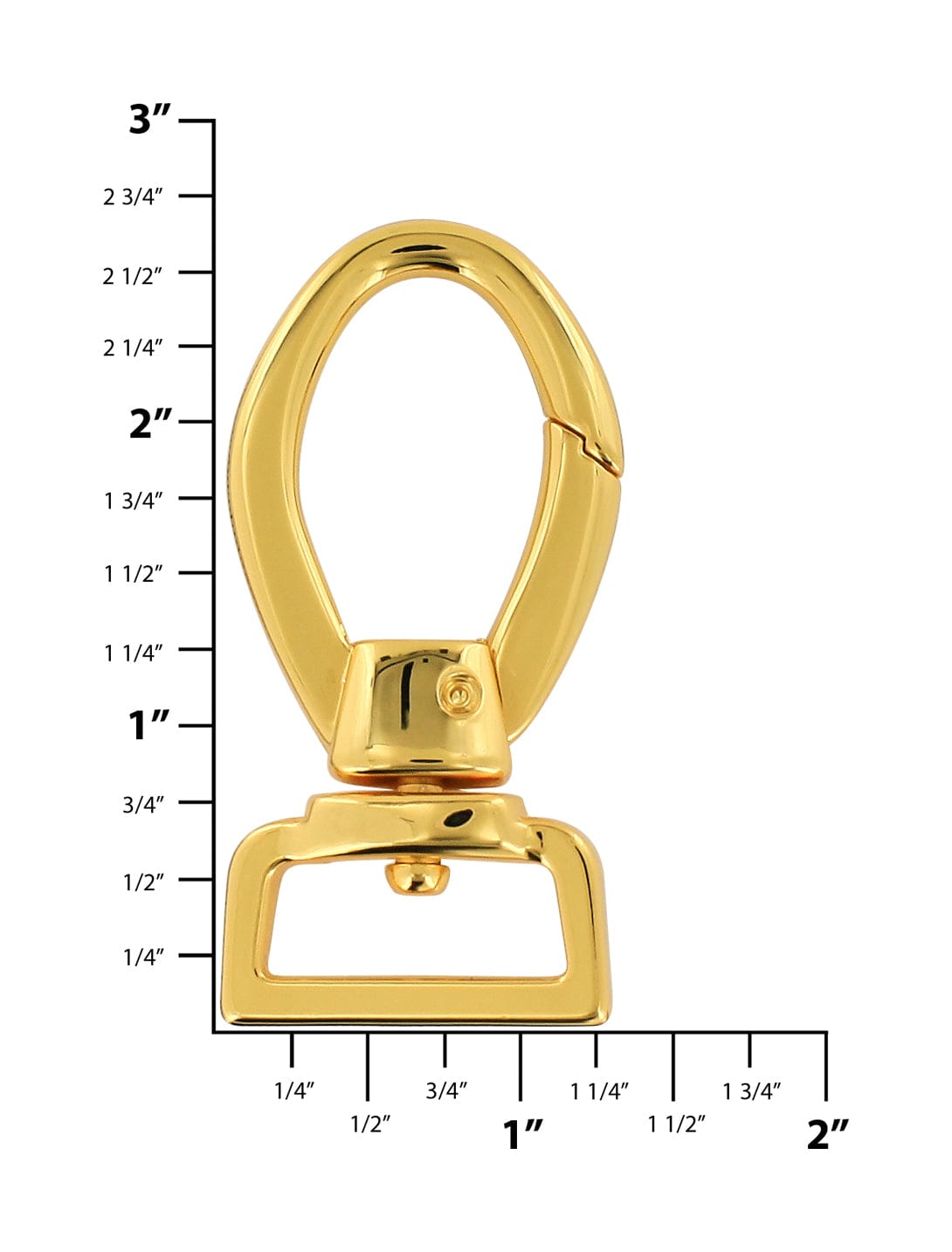 Ohio Travel Bag Swivel Snaps 1" Shiny Gold, Swivel Snap Hook, Zinc Alloy, #P-2804-GOLD P-2804-GOLD