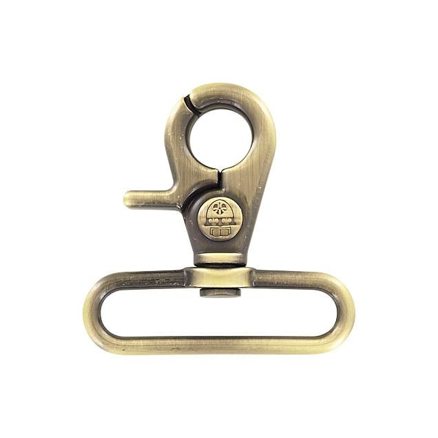 Ohio Travel Bag Swivel Snaps 2" Antique Brass, Trigger Swivel Snap Hook, Zinc Alloy, #P-3140-ANTB P-3140-ANTB