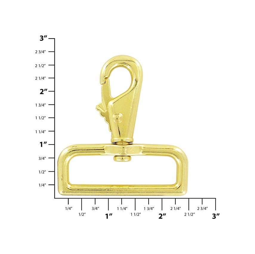 Ohio Travel Bag Swivel Snaps 2" Brass, Lever Swivel Snap Hook, Zinc Alloy, #P-2027-BP P-2027-BP