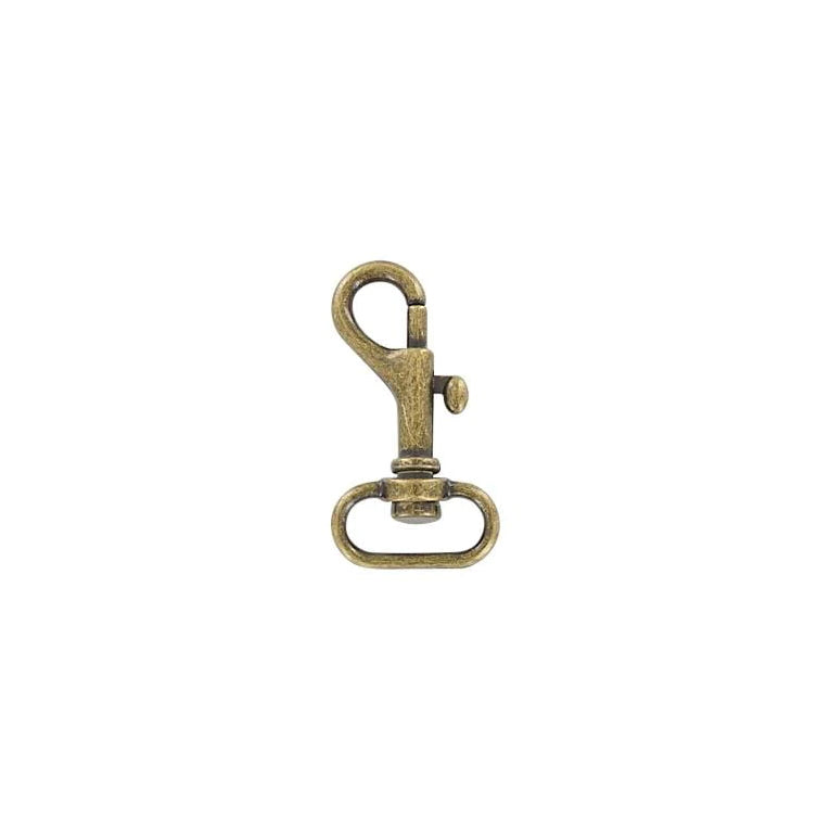 3/4" Antique Brass, Bolt Swivel Snap Hook, Zinc Alloy-PK4
