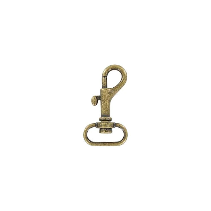 3/4" Antique Brass, Bolt Swivel Snap Hook, Zinc Alloy-PK4
