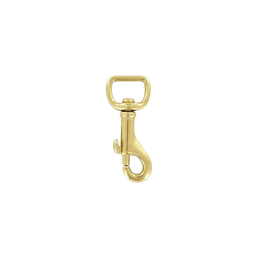3/4" Brass, 2 5/16" Bolt Swivel Snap Hook, Solid Brass