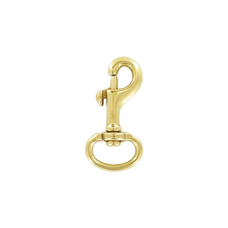3/4" Brass, 2 1/8" Bolt Swivel Snap Hook, Solid Brass