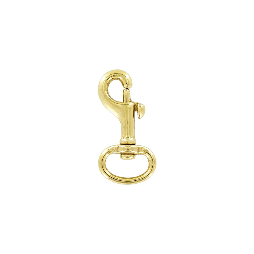 3/4" Brass, 2 1/8" Bolt Swivel Snap Hook, Solid Brass