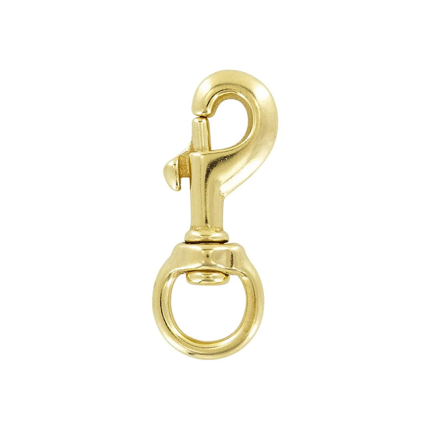 3/4" Brass, Bolt Swivel Snap Hook, Solid Brass-PK4