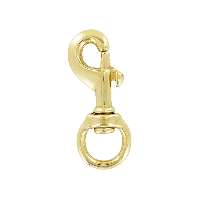 3/4" Brass, Bolt Swivel Snap Hook, Solid Brass-PK4