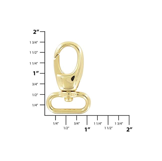 Ohio Travel Bag Swivel Snaps 3/4" Gold, Lever Swivel Snap Hook, Zinc Alloy, #P-2273-GOLD P-2273-GOLD