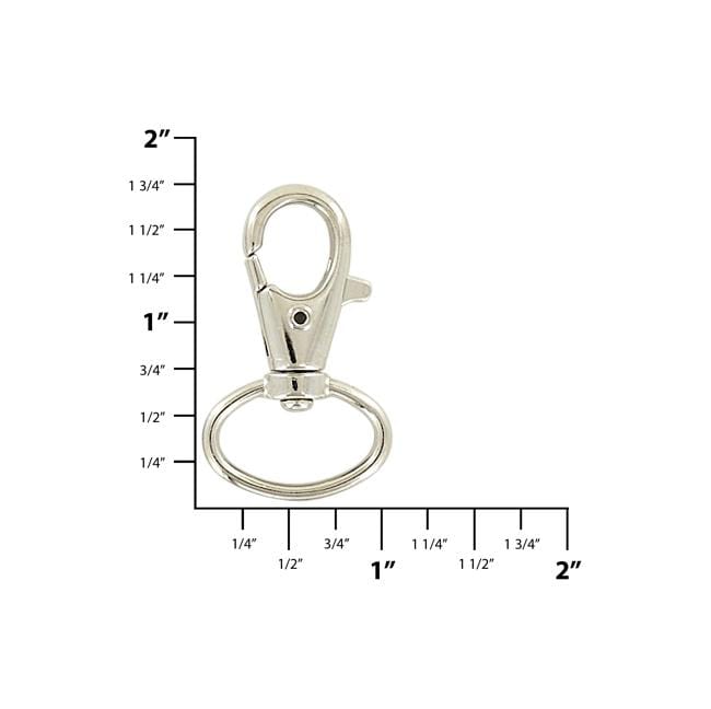 Ohio Travel Bag Swivel Snaps 3/4" Nickel, Swivel Snap Hook, Zinc Alloy, #P-2081-NP P-2081-NP