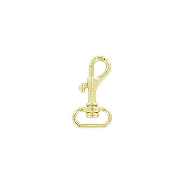 3/4" Shiny Gold, Bolt Swivel Snap Hook, Zinc Alloy-PK4