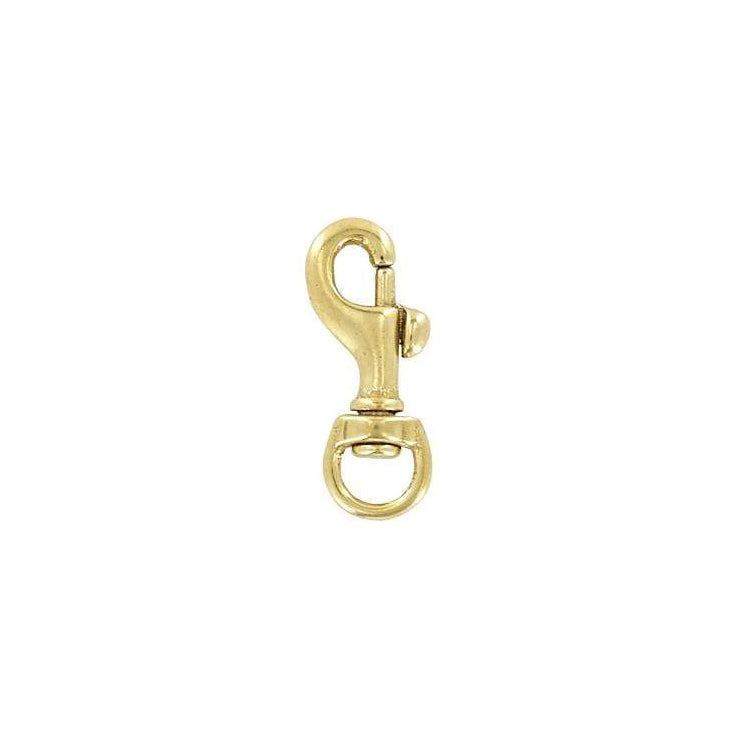 3/8" Brass, Bolt Swivel Snap Hook, Solid brass
