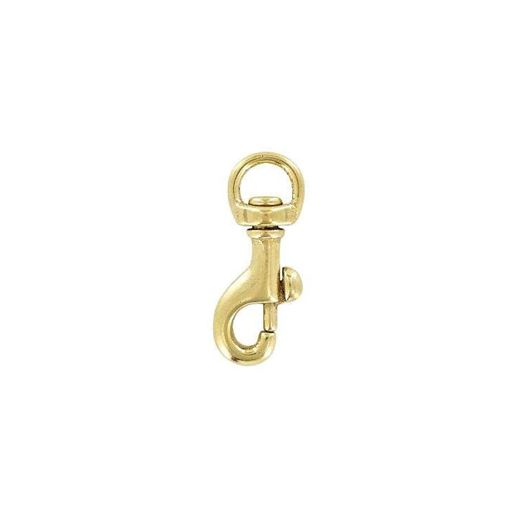 3/8" Brass, Bolt Swivel Snap Hook, Solid brass