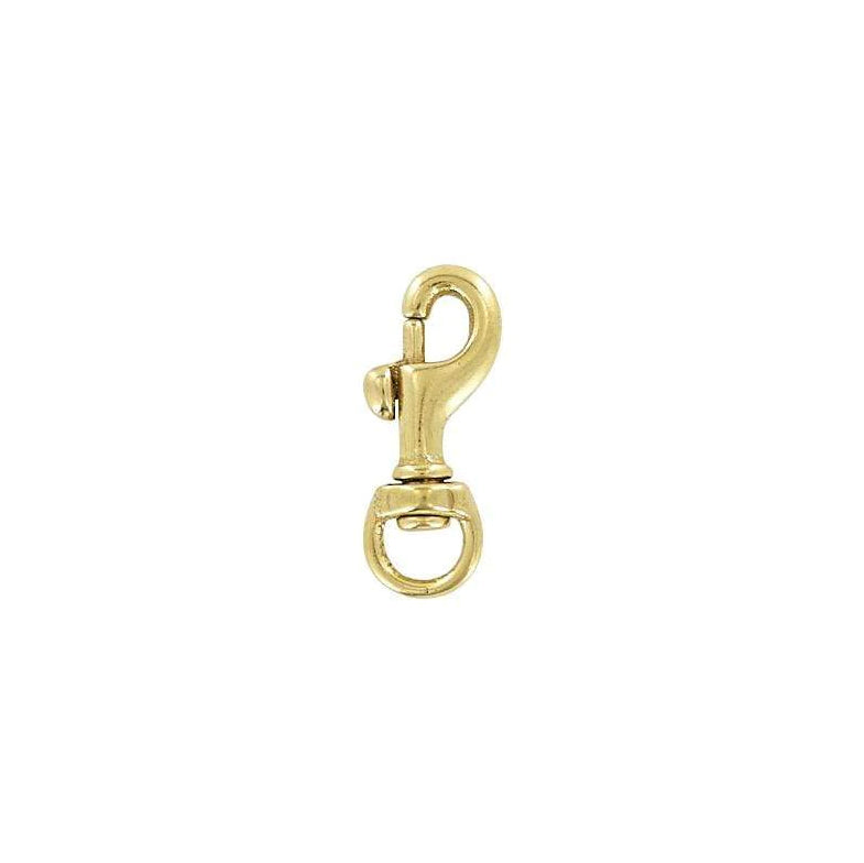 3/8" Brass, Bolt Swivel Snap Hook, Solid brass