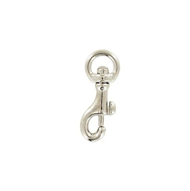 3/8" Nickel, Bolt Swivel Snap Hook, Solid brass