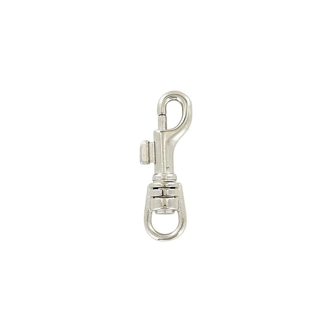 5/16" Shiny Nickel, Bolt Swivel Snap Hook, Zinc Alloy