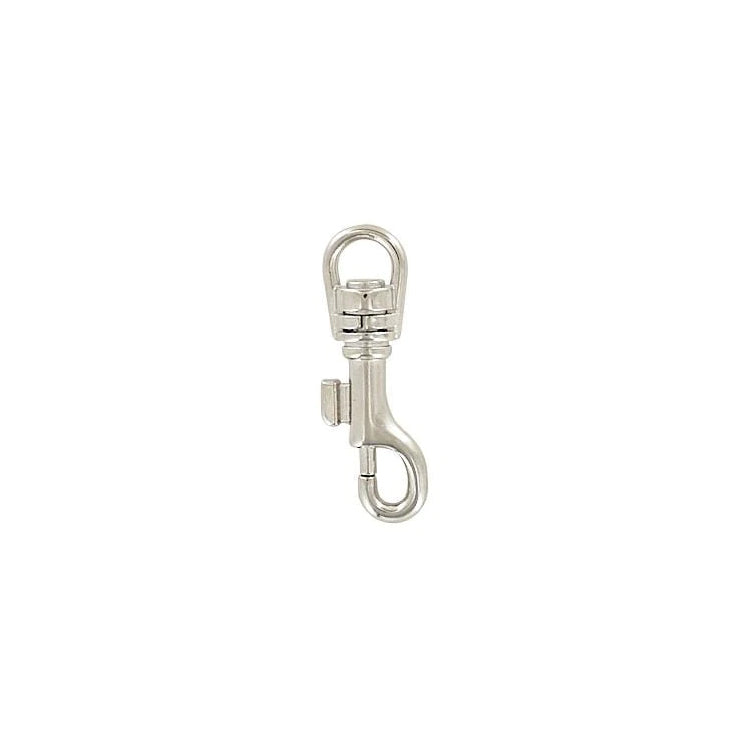 5/16" Shiny Nickel, Bolt Swivel Snap Hook, Zinc Alloy