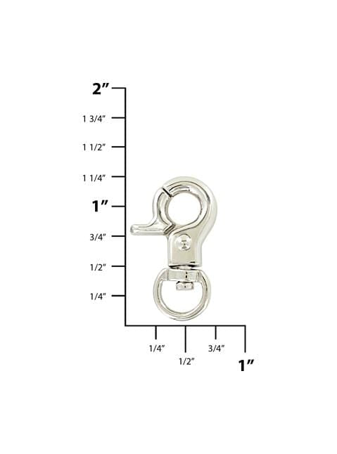 Ohio Travel Bag Swivel Snaps 5/16" Nickel, Trigger Swivel Snap Hook, Zinc Alloy, #P-3066-NIC P-3066-NIC