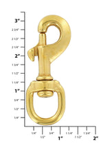 Ohio Travel Bag Swivel Snaps 5/8" Brass, Swivel Snap Hook, Solid Brass, #P-1440 P-1440