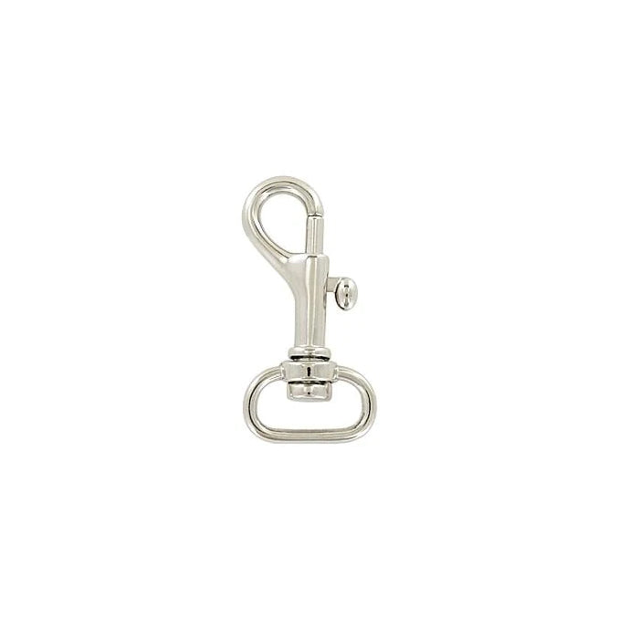 5/8" Nickel, Bolt Swivel Snap Hook, Zinc Alloy