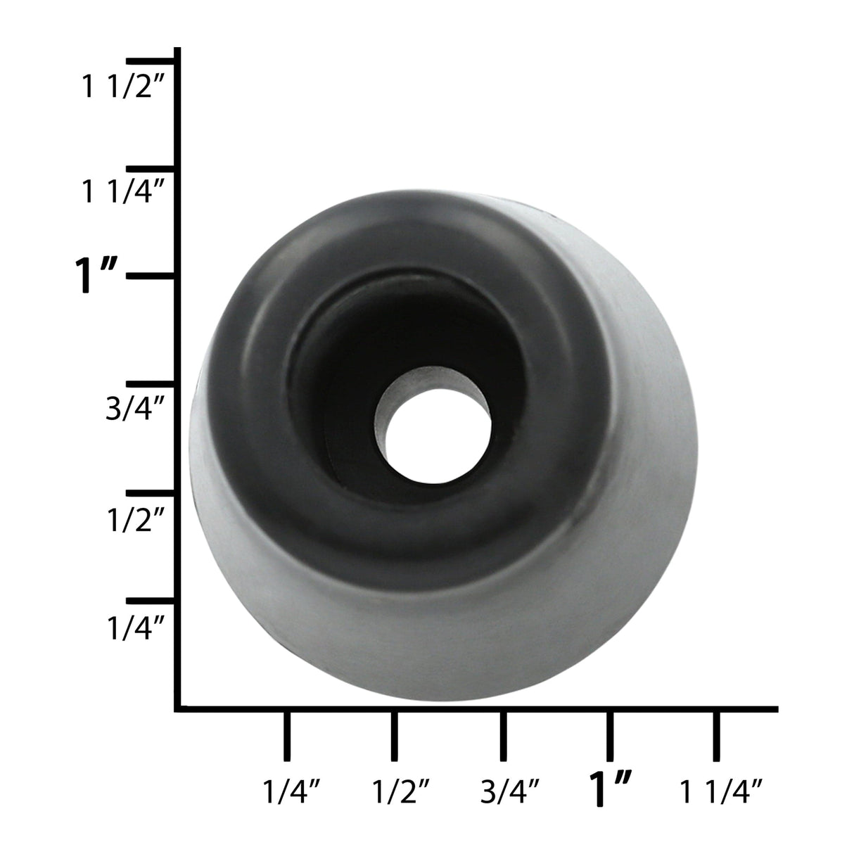 Ohio Travel Bag Wheels & Feet 1 1/2" Black, Bottom Stud, Plastic, #L-351-1-1-2 L-351-1-1-2