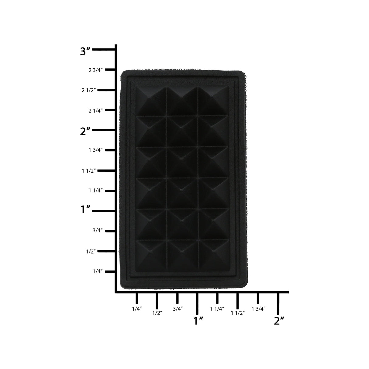 Ohio Travel Bag Wheels & Feet 1 1/2" Black, Sewable Bottom Stud, Rubber, #L-3035 L-3035