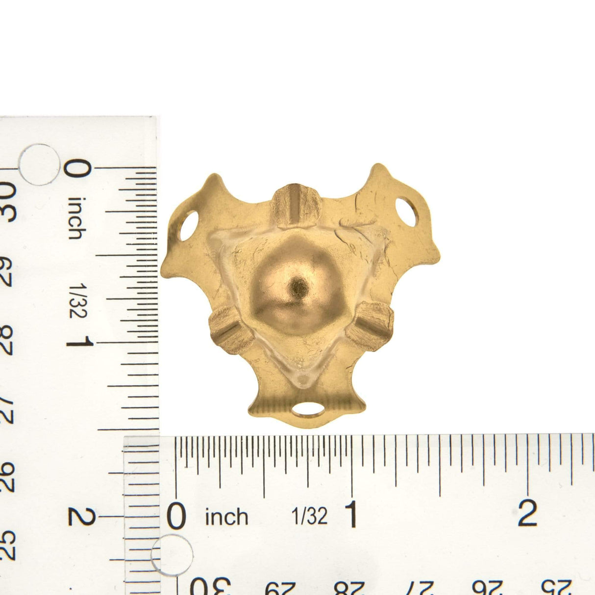 Ohio Travel Bag Wheels & Feet 1 1/8" Brass, Corner, Steel, #F-4-BP F-4-BP